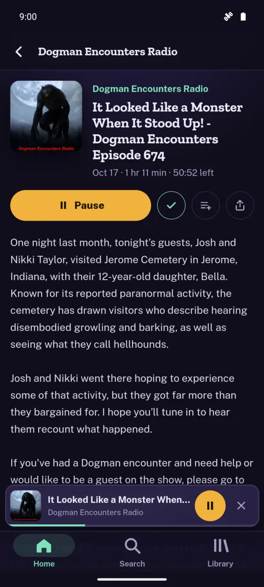 An episode page with the full show notes